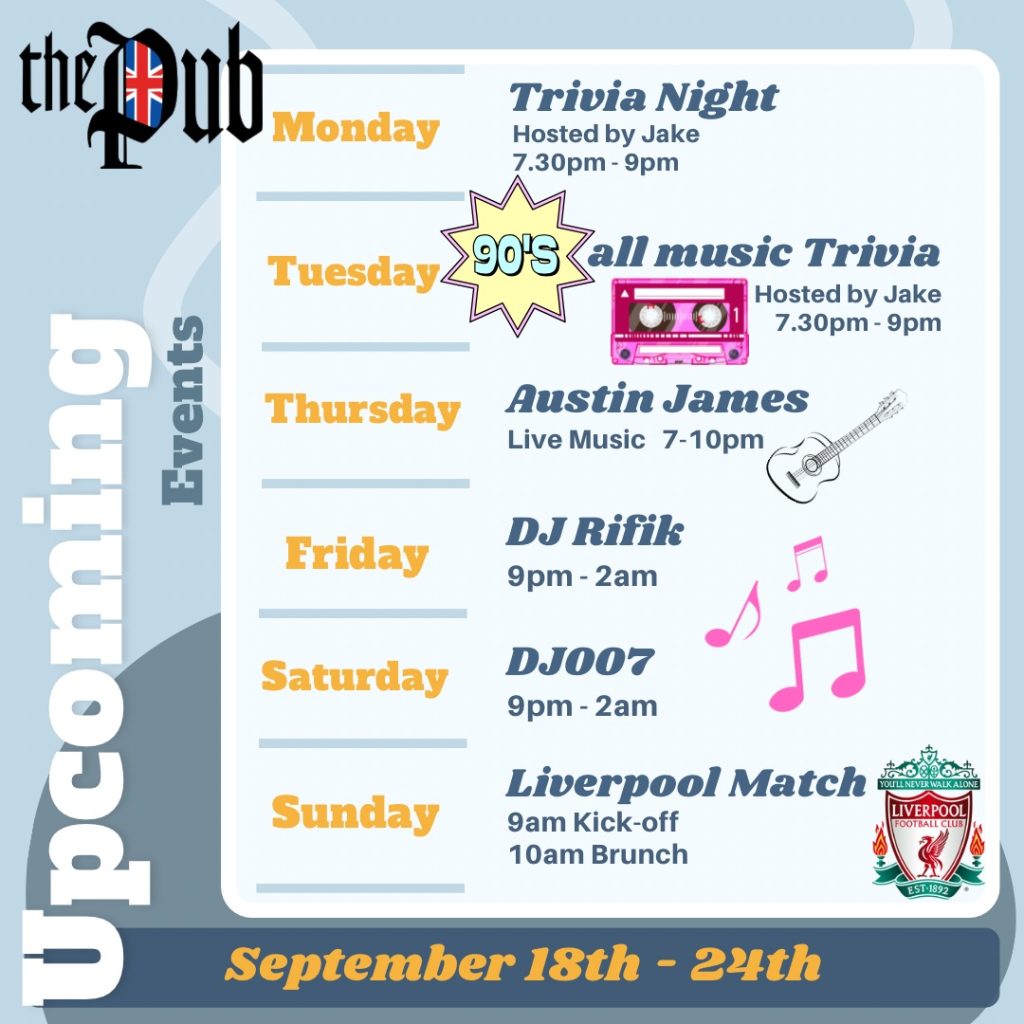 This week at The Pub Naples